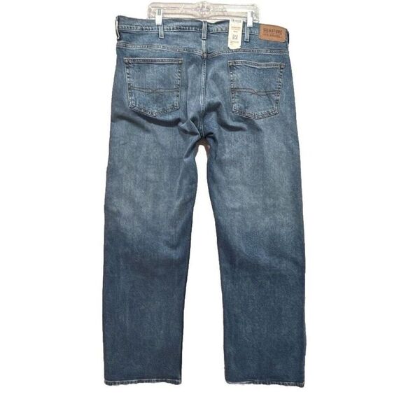 Signature Levi Strauss  Men's  Loose Straight Flex Stretch Jeans Size 40 X‎ 32 - Picture 2 of 10